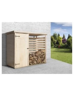 Abri Bûches+armoire WEKA 663 En Bois Massif 16 Mm