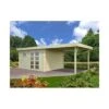 Abri De Jardin Elsa 11.7 M² + Auvent 8.1 M En Bois Massif 28 Mm