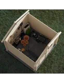 Abri De Jardin Juno 4.9 M² En Bois Massif 19 Mm -Barbecue Soldes abri de jardin juno 49 m en bois massif 19 mm 3