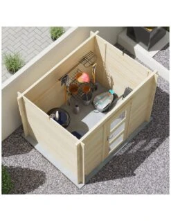 Abri De Jardin Juno Modern 4 M² En Bois Massif -Barbecue Soldes abri de jardin juno modern 4 m en bois massif 3