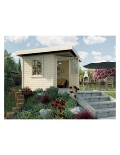 Abri De Jardin WEKA Pentagonal Design 213 De 5.6 M² Au Choix En Bois Massif 28 Mm