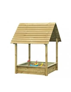 Bac à Sable En Bois 120x120x0,20 Cm Pour Enfants 3/8 Ans