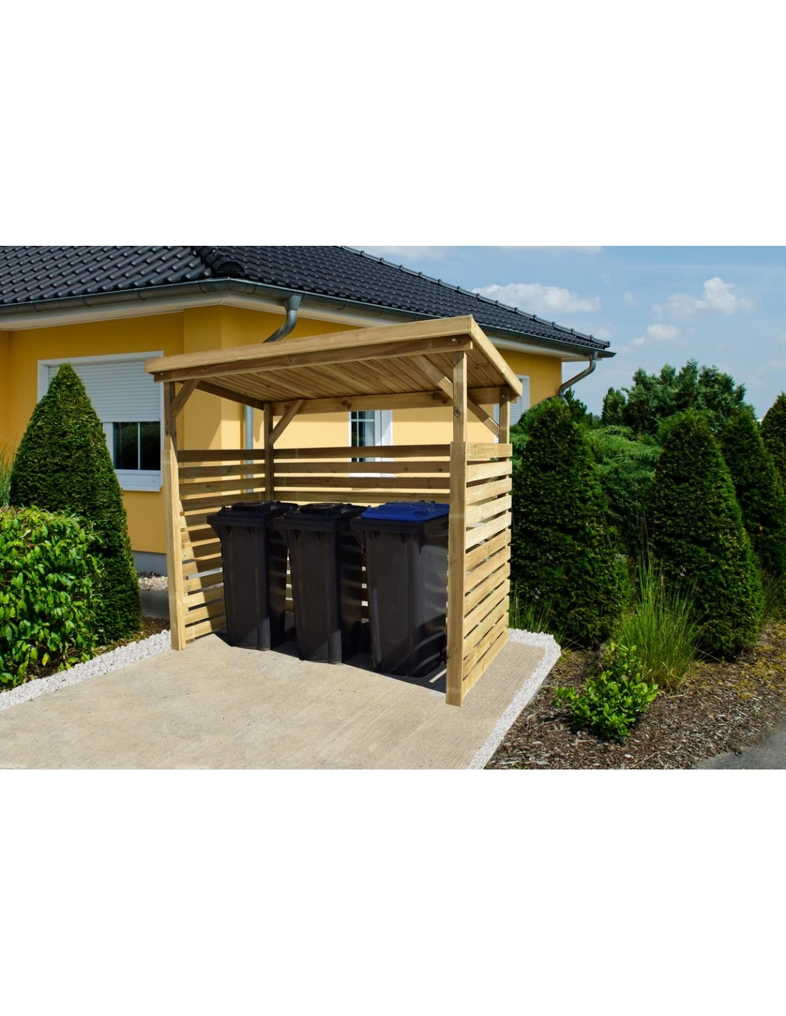 Cache-poubelles Ou Bûcher WEKA 663 B En Bois Traité 1 Cache-poubelles Ou Bûcher WEKA 663 B En Bois Traité