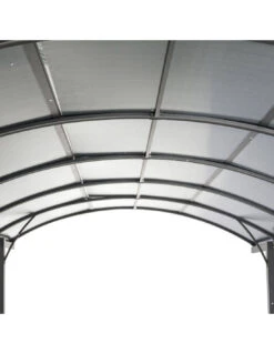 Carport Belize Noir - 2,94 X 5 X 2,23/2,50 - Aluminium, Acier Et Polycarbonate -Barbecue Soldes carport belize noir 294 x 5 x 223250 aluminium acier et polycarbonate 2