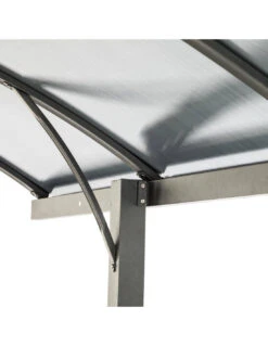 Carport Belize Noir - 2,94 X 5 X 2,23/2,50 - Aluminium, Acier Et Polycarbonate -Barbecue Soldes carport belize noir 294 x 5 x 223250 aluminium acier et polycarbonate 3