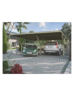 Carport WEKA Double Y 612 De 36 M² Traitée Autoclave