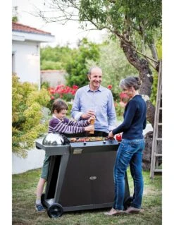 Combo Plancha Bergerac 60 Gris Sur Chariot - ENO -Barbecue Soldes combo plancha bergerac 60 gris sur chariot eno 3