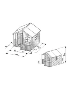 Maisonnette Loulou En Bois Avec Plancher Traité -Barbecue Soldes maisonnette loulou en bois avec plancher traite 3