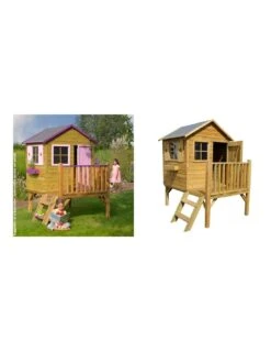 Maisonnette Charlotte Avec Toboggan Rouge -Barbecue Soldes maisonnette pour enfants charlotte avec toboggan 2