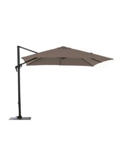 Parasol Déporté Roma 3 X 4 M En Aluminium - Grey / Taupe