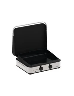 Plancha à Gaz Enosign 65 Inox Et Acier Avec Capot De Protection -Barbecue Soldes plancha enosign 65 inox et acier avec capot de protection 2
