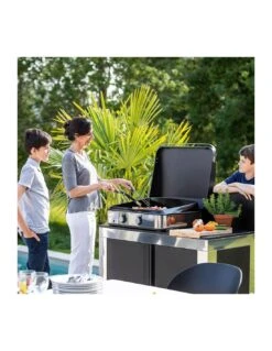 Plancha à Gaz Enosign 65 Inox Et Acier Avec Capot De Protection -Barbecue Soldes plancha enosign 65 inox et acier avec capot de protection 7