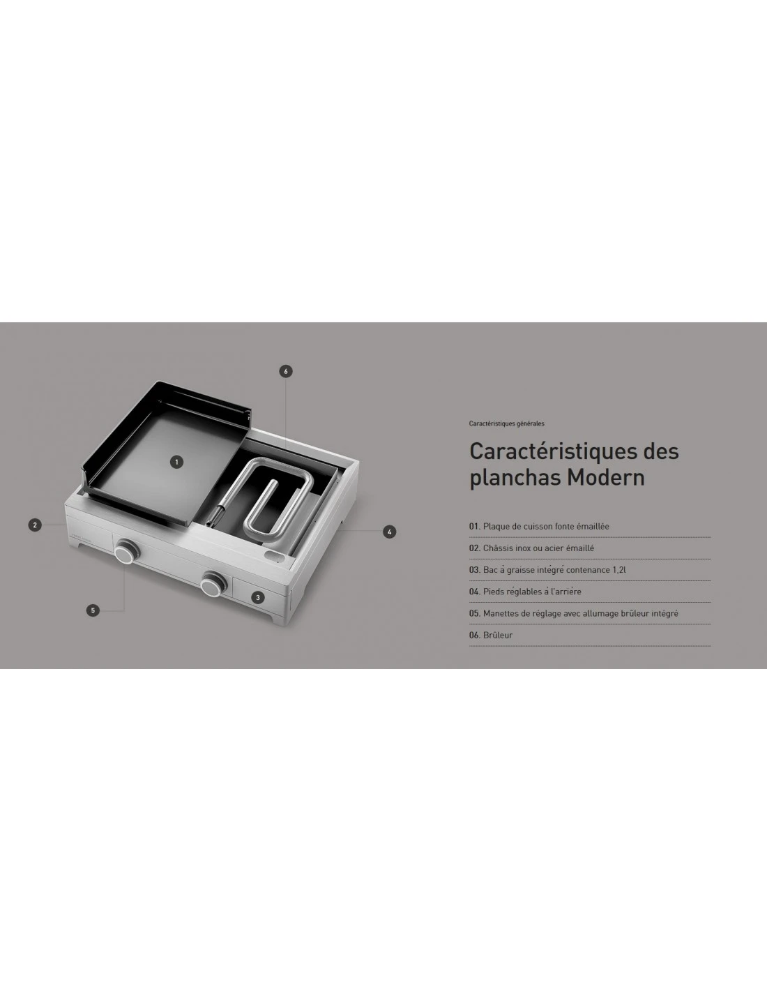 Plancha Modern G60 à Gaz Acier Noir Et Gris Clair - Forge Adour 7 Plancha Modern G60 à Gaz Acier Noir Et Gris Clair - Forge Adour - Image 7