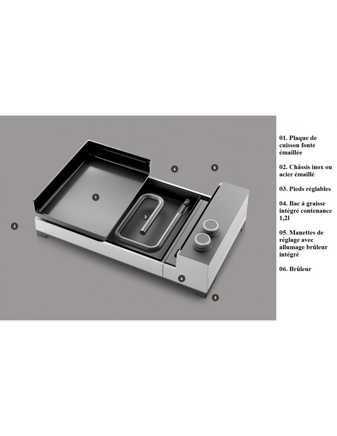 Plancha Premium G75 Inox à Gaz - Forge Adour 4 Plancha Premium G75 Inox à Gaz - Forge Adour - Image 4