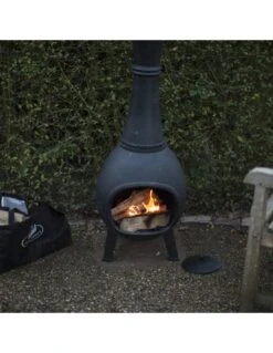 ESSCHERT DESIGN Poêle De Terrasse 120 Cm - Chauffe Terrasse M -Barbecue Soldes poele de terrasse 120 cm chauffe terrasse m 2