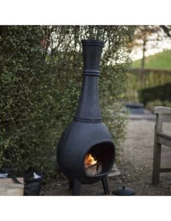 ESSCHERT DESIGN Poêle De Terrasse 120 Cm - Chauffe Terrasse M -Barbecue Soldes poele de terrasse 120 cm chauffe terrasse m 3