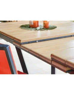 Table Darwin 174/237 X 100 En ALU/HEAT - Graphite / OAK -Barbecue Soldes table darwin 174237 x 100 en aluheat graphite oak 2