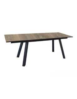 Table De Jardin Agra 150/200/250 Cm - Plateau à Lames HPL Fundermax - Graphite / Wood