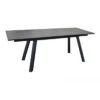 Table De Jardin AGRA Extensible 150/200/250 Cm - Aluminium Et Verre - Graphite / Gris