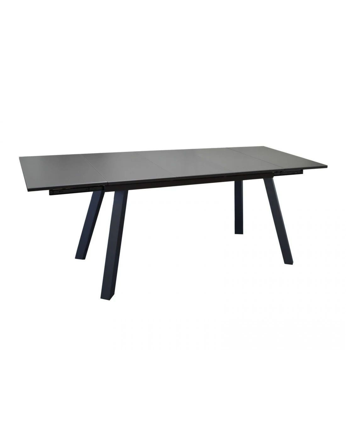 Table De Jardin AGRA Extensible 150/200/250 Cm - Aluminium Et Verre - Graphite / Gris 1 Table De Jardin AGRA Extensible 150/200/250 Cm - Aluminium Et Verre - Graphite / Gris