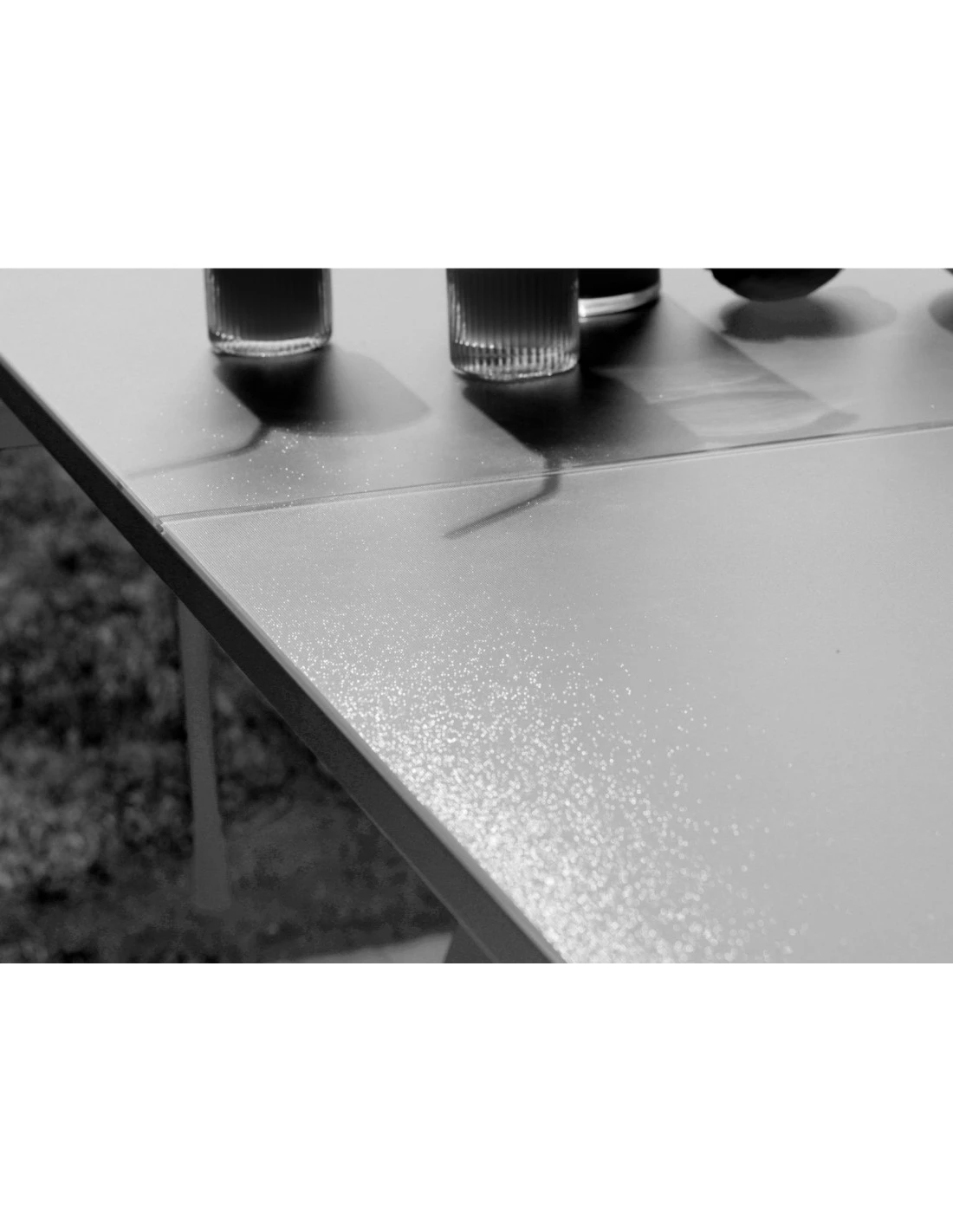 Table De Jardin AGRA Extensible 150/200/250 Cm - Aluminium Et Verre - Graphite / Perle 5 Table De Jardin AGRA Extensible 150/200/250 Cm - Aluminium Et Verre - Graphite / Perle - Image 5