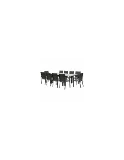 Table De Jardin Allure Extensible 10 Places - Aluminium Et HPL Effet Bois -Barbecue Soldes table de jardin allure extensible 10 places aluminium et hpl effet bois 6