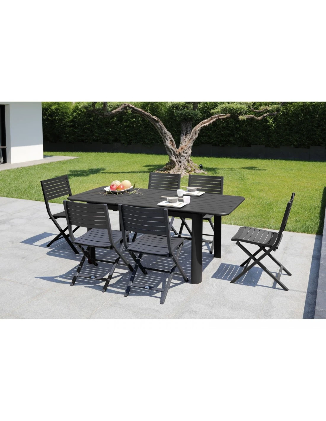 Table De Jardin Eos Extensible 130/180 Cm En Aluminium - Graphite 2 Table De Jardin Eos Extensible 130/180 Cm En Aluminium - Graphite - Image 2