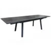 Table De Jardin Extensible Agra -150/200/250 X 90 Cm - Alu/Céramique - Graphite