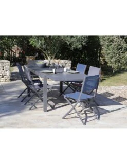 Table De Jardin Extensible Alice - Aluminium Graphite - 140 / 240 -Barbecue Soldes table de jardin extensible alice aluminium graphite 140 240 2