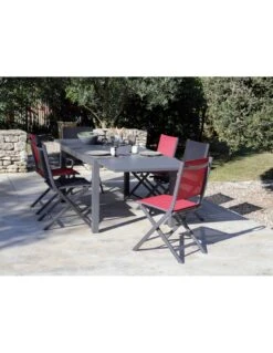 Table De Jardin Extensible Alice - Aluminium Graphite - 140 / 240 -Barbecue Soldes table de jardin extensible alice aluminium graphite 140 240 3