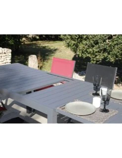 Table De Jardin Extensible Alice - Aluminium Graphite - 140 / 240 -Barbecue Soldes table de jardin extensible alice aluminium graphite 140 240 6