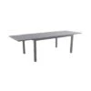 Table De Jardin Extensible LANZA - L.165/261x100 Cm Aluminium Imitation Bois