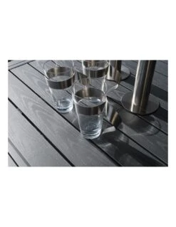 Table De Jardin Extensible LANZA - L.165/261x100 Cm Aluminium Imitation Bois -Barbecue Soldes table de jardin extensible lanza l165261x100 cm aluminium imitation bois 8