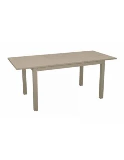 Table De Jardin GENES Extensible L.110/170 X H.70 Cm - Aluminium - Crème