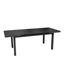 Table De Jardin Ondine - Aluminium Plateau Verre Extensible 160/213 Cm - Gris