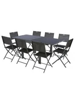 Table De Jardin Piazza Graphite Extensible 8 Places - Aluminium -Barbecue Soldes table de jardin piazza graphite extensible 8 places aluminium 4