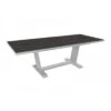 Table Extensible Amber 180/240x100 Aluminium/Kedra - Blanc/Black Boréal