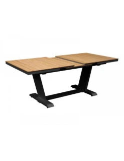 Table Extensible Amber - 180/240x100x76 Alu/TECK FSC 100% - Graphite/Teck -Barbecue Soldes table extensible amber 180240x100x76 aluteck fsc 100 graphiteteck 2